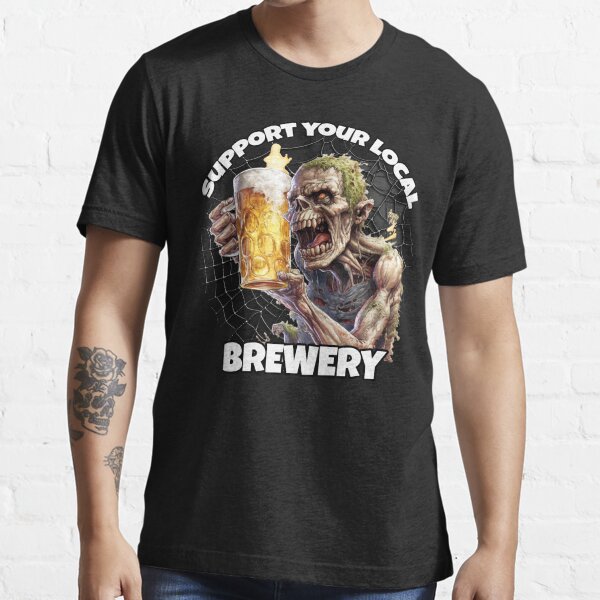 Vista previa del artículo con la obra «Support Your Local Brewery es una camiseta divertida con un mensaje valioso.», diseñado y vendido por Devilscrib Design.
