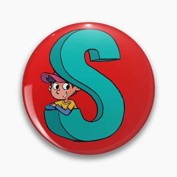 Item preview, boy peeks out from the capital letter S designed and sold by duxpavlic.