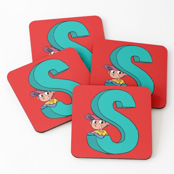 Item preview, boy peeks out from the capital letter S designed and sold by duxpavlic.