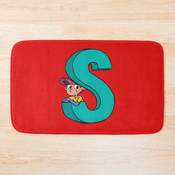 Item preview, boy peeks out from the capital letter S designed and sold by duxpavlic.