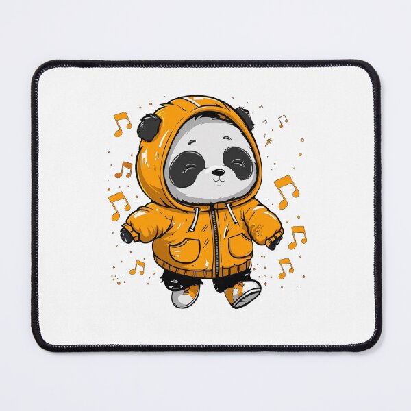 Item preview, Kawaii Party Panda in Yellow Hoody designed and sold by KawaiiArtStyle.