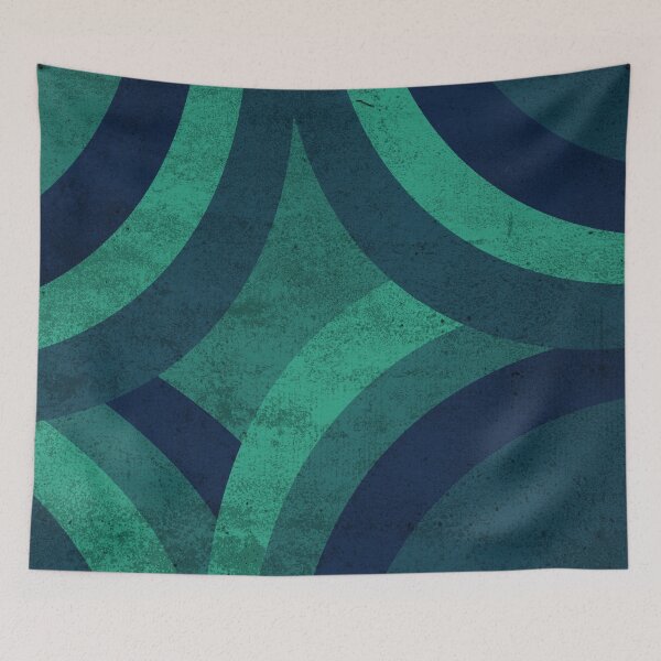 Item preview, Olas Verdes y Azules Retro designed and sold by Diana377.