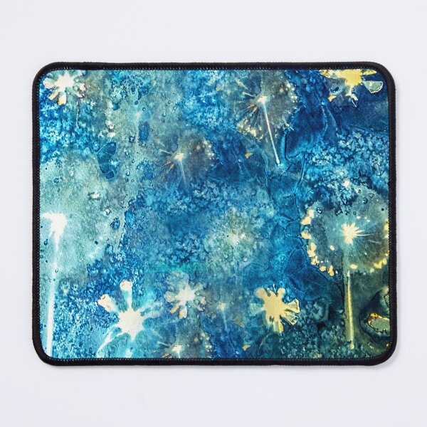 Item preview, Allium Seedheads and Cosmos, Cyanotype Print designed and sold by Redheadwonders.