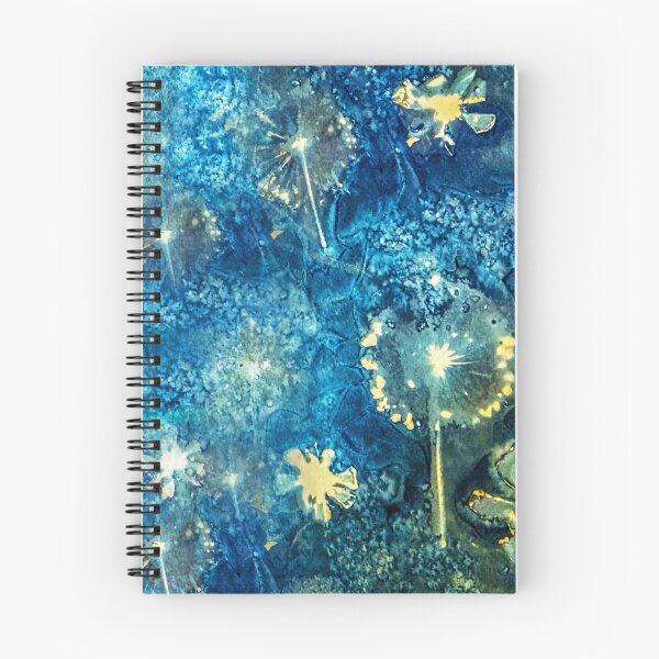Item preview, Allium Seedheads and Cosmos, Cyanotype Print designed and sold by Redheadwonders.