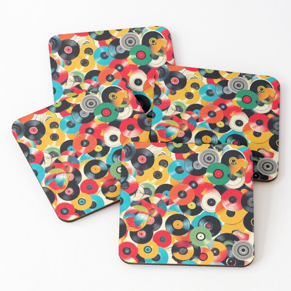 Item preview, Abstract Colorful Vinyl Record Pattern designed and sold by calibrit.