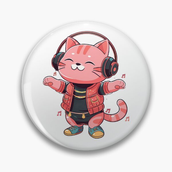 Item preview, Kawaii Party Pink Cat designed and sold by KawaiiArtStyle.