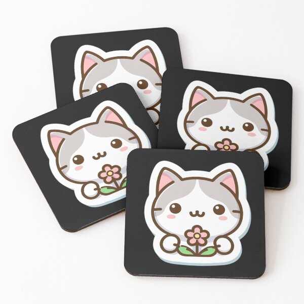 Item preview, Cat Holding flower , plantes  designed and sold by ArtiseGraphics.