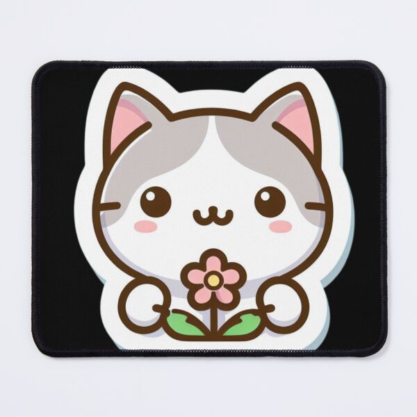 Item preview, Cat Holding flower , plantes designed and sold by ArtiseGraphics.