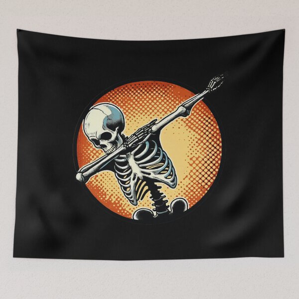 Item preview, Dabbing Skeleton in comics style designed and sold by Tw1nsAIArt.