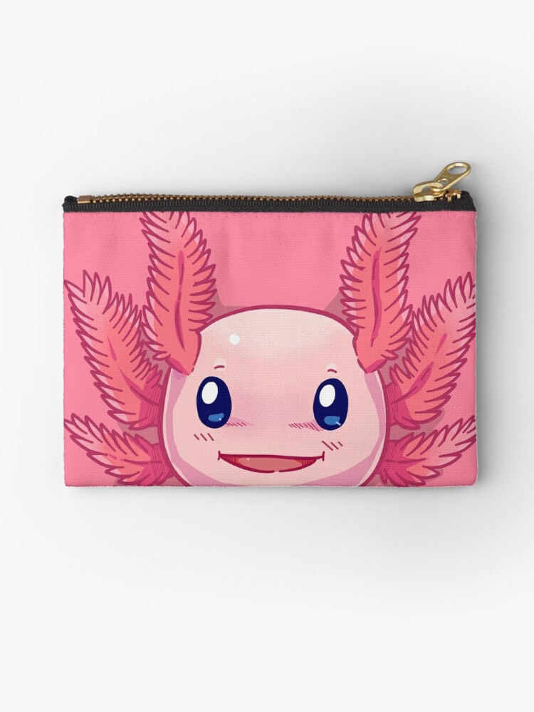 Pocket Cute Axolotl Zipper Pouch By Techranova - 