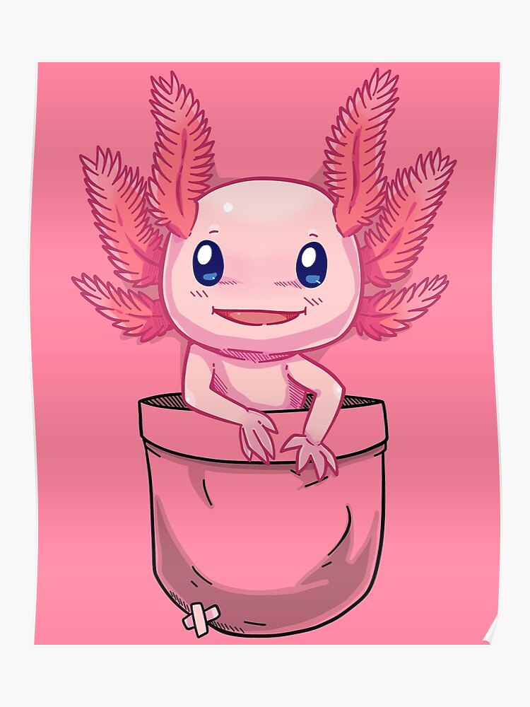 Baby Pink Super Cute Baby Axolotl Cuteanimals