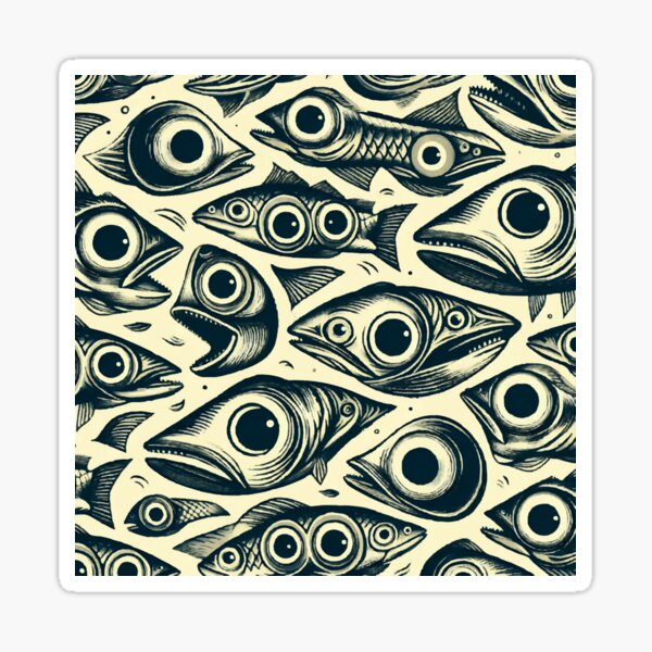 Big fish vintage Sticker