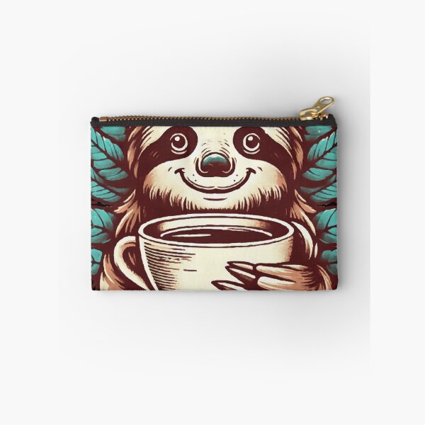 Item preview,  sloth with coffee designed and sold by MiroArtAbstra.