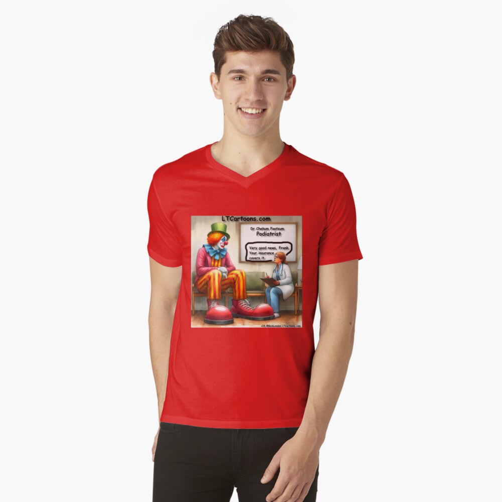 Item preview, V-Neck T-Shirt designed and sold by ltcartoons.