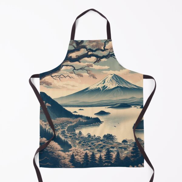 Item preview, Landmarks in Japan, Lake Kawaguchiko, Ukiyo-e Style designed and sold by CulturalCurios.