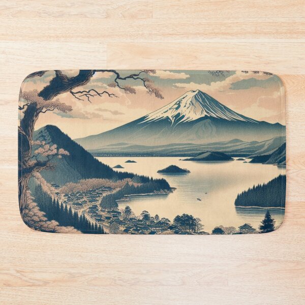 Item preview, Landmarks in Japan, Lake Kawaguchiko, Ukiyo-e Style designed and sold by CulturalCurios.
