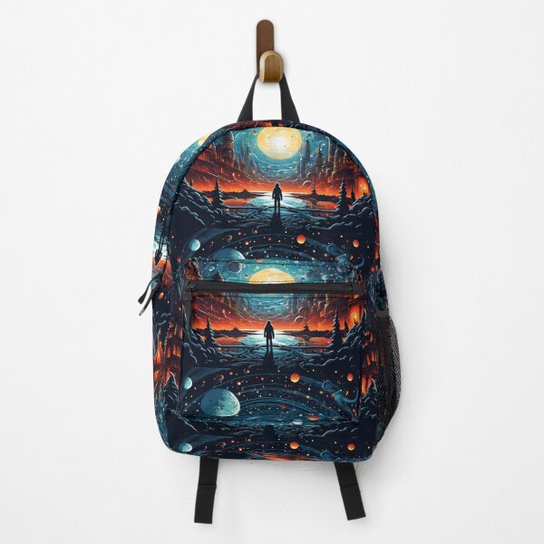 Item preview, mysterious universe, night, many planets, houses and one person designed and sold by orthodox-icon.