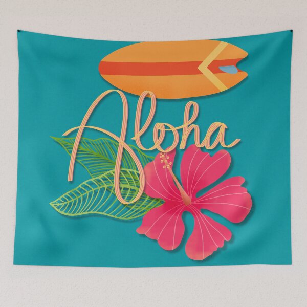 Item preview, Aloha Tropical Hand Lettering Illustration designed and sold by Valerie Englehart.