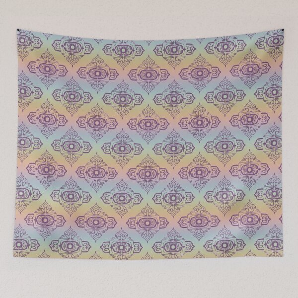 Item preview, Ajna Padma Pattern - Rainbow Sorbet + Plum designed and sold by Irene Estelle.