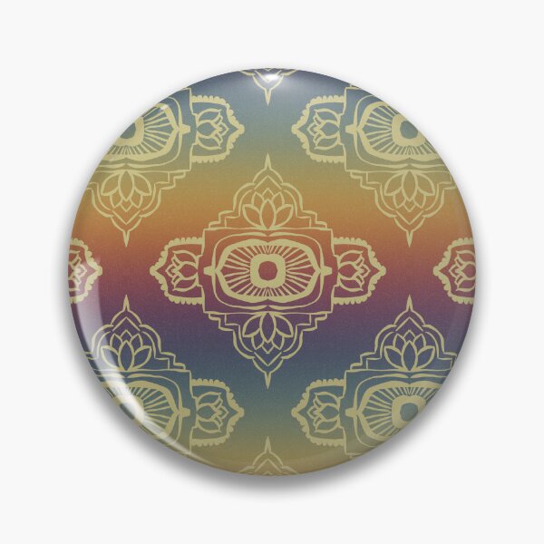 Item preview, Ajna Padma Pattern - Rainbow Sunset + Gold designed and sold by Irene Estelle.