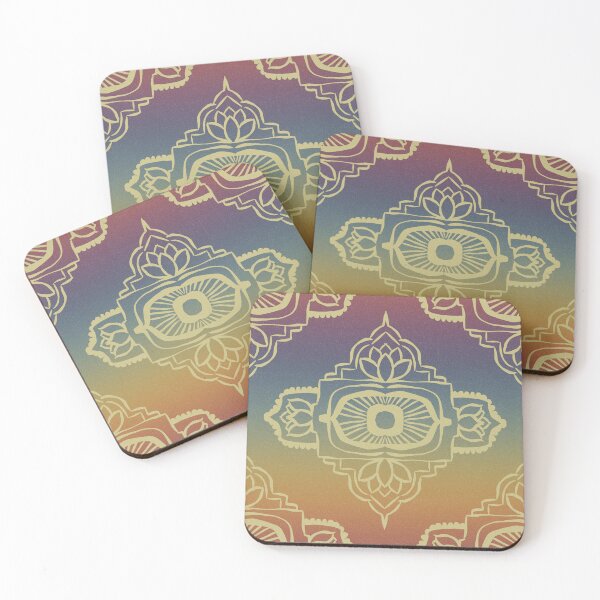 Item preview, Ajna Padma Pattern - Rainbow Sunset + Gold designed and sold by Irene Estelle.