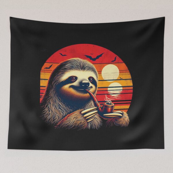 Item preview, sloths with pipe designed and sold by MiroArtAbstra.