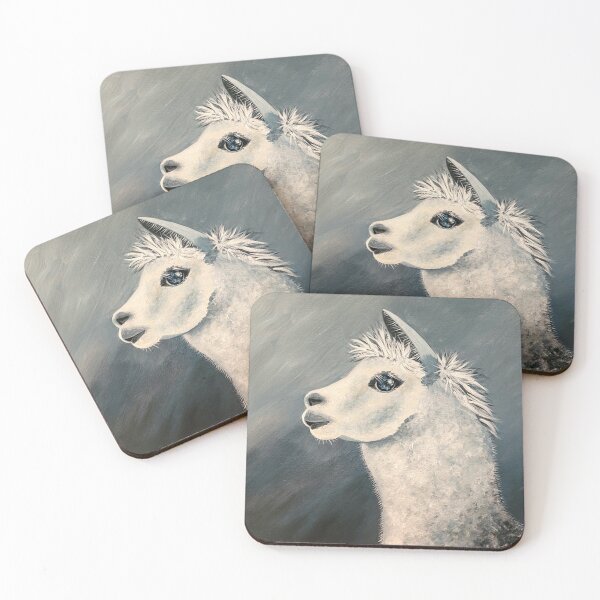 Item preview, Portrait of a llama in black and white  designed and sold by norascorner.