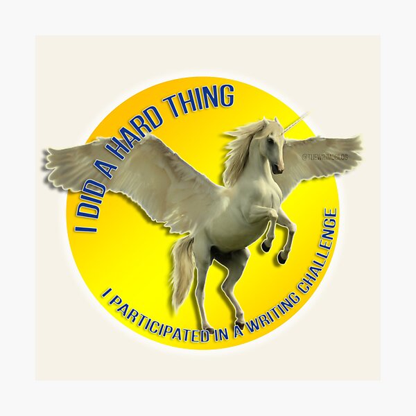 Item preview, "I Did a Hard Thing...." Unicorn-Pegasus designed and sold by RWR by EH Merch.