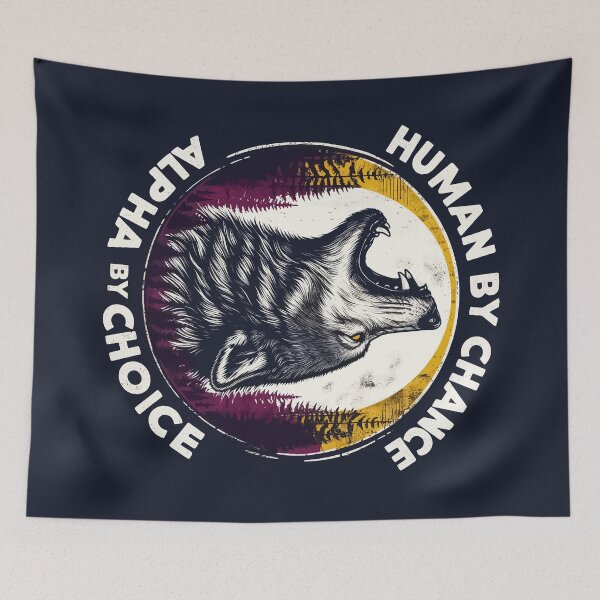 Item preview, Human By Chance Alpha By Choice Retro Vintage designed and sold by TomFrontierArt.