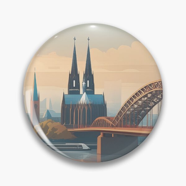 Item preview, Retro Cologne Skyline - Minimalistic travel poster in vintage style designed and sold by pod24.