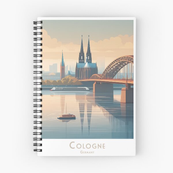 Item preview, Retro Cologne Skyline - Minimalistic travel poster in vintage style designed and sold by pod24.