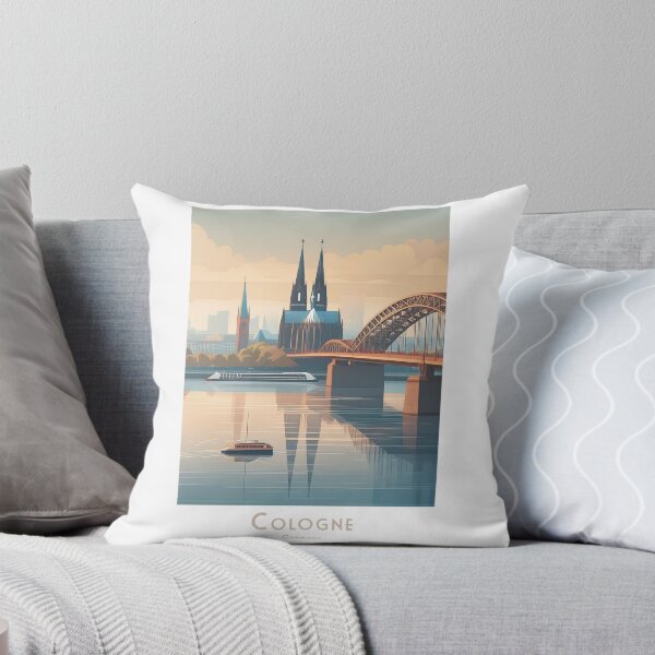 Item preview, Retro Cologne Skyline - Minimalistic travel poster in vintage style designed and sold by pod24.