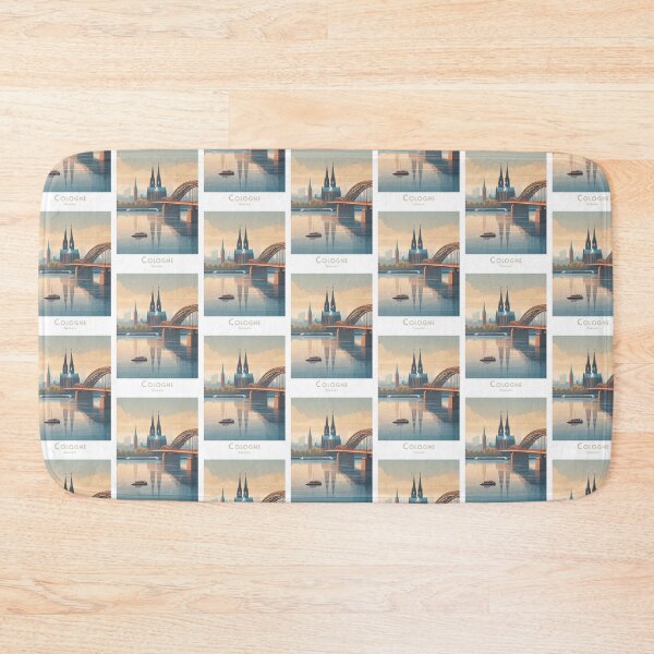 Item preview, Retro Cologne Skyline - Minimalistic travel poster in vintage style designed and sold by pod24.