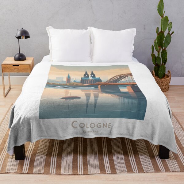 Item preview, Retro Cologne Skyline - Minimalistic travel poster in vintage style designed and sold by pod24.