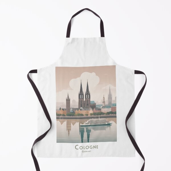 Item preview, Retro Cologne Skyline Cologne Cathedral in the morning - Stylish vintage travel poster in minimal look designed and sold by pod24.
