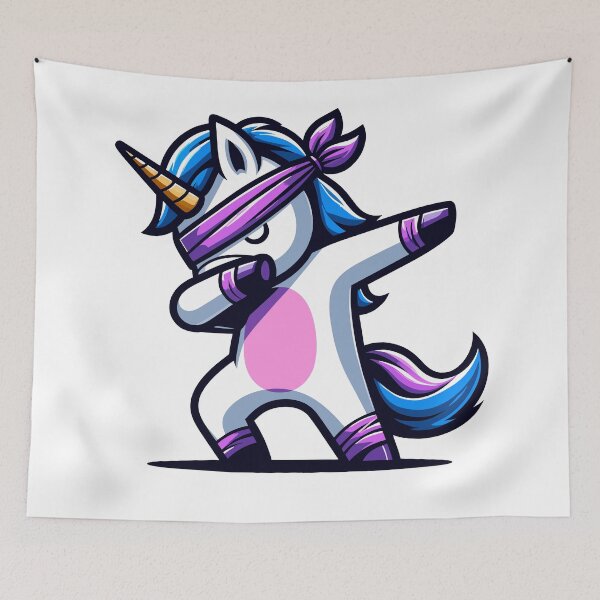 Item preview, Dabbing Unicorn with Cool Bandana designed and sold by Designowner.