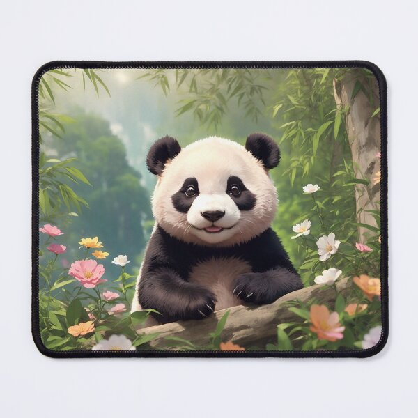 Item preview, Smiling Panda in forest designed and sold by Neranchara.