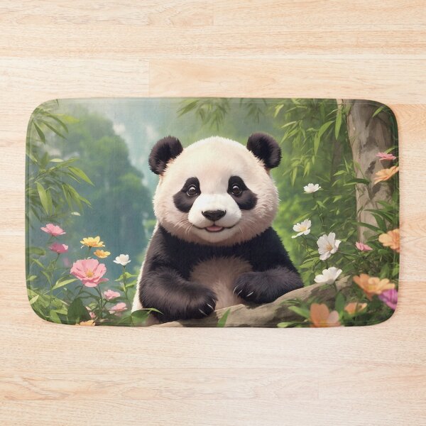 Item preview, Smiling Panda in forest designed and sold by Neranchara.