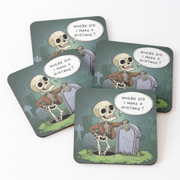 Item preview, thinking skeleton- where dıd ı make a mıstake? designed and sold by luna--design.