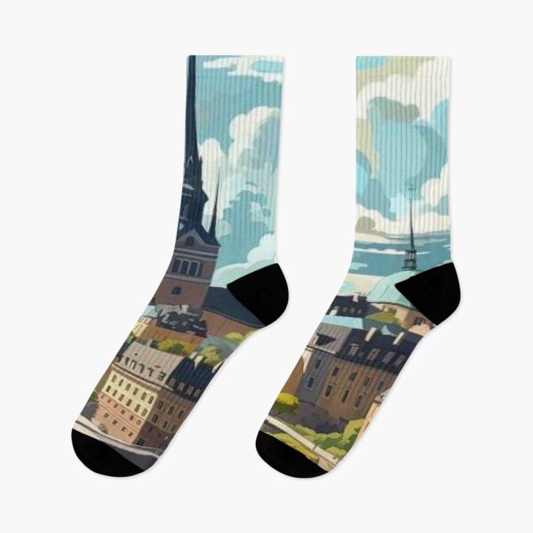 Item preview, STOCKHOLM SWEDEN : Vintage Travel Advertising Print designed and sold by posterbobs.
