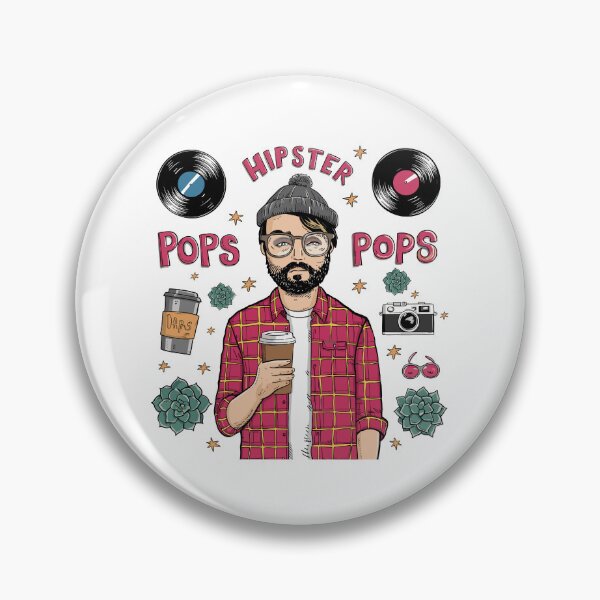 Item preview, Hipster Pops: Trendy Father's Day Illustration designed and sold by HahaHandlesHub.