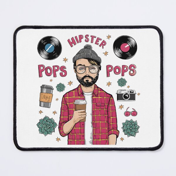 Item preview, Hipster Pops: Trendy Father's Day Illustration designed and sold by HahaHandlesHub.