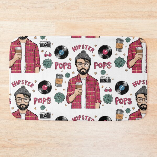 Item preview, Hipster Pops: Trendy Father's Day Illustration designed and sold by HahaHandlesHub.