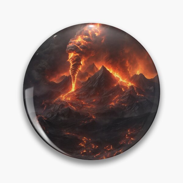 Item preview, Tornado of Flames amidst Volcanic Peaks designed and sold by Sadia Jannat.