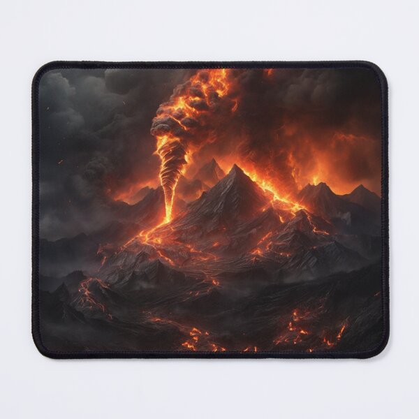 Item preview, Tornado of Flames amidst Volcanic Peaks designed and sold by Sadia Jannat.
