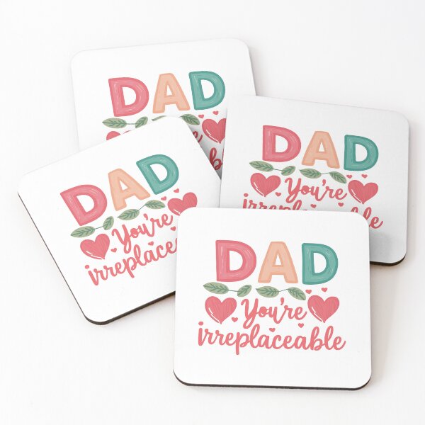 Item preview, Irreplaceable Dad: Father's Day Sentimental Colorful Typography Design designed and sold by HahaHandlesHub.