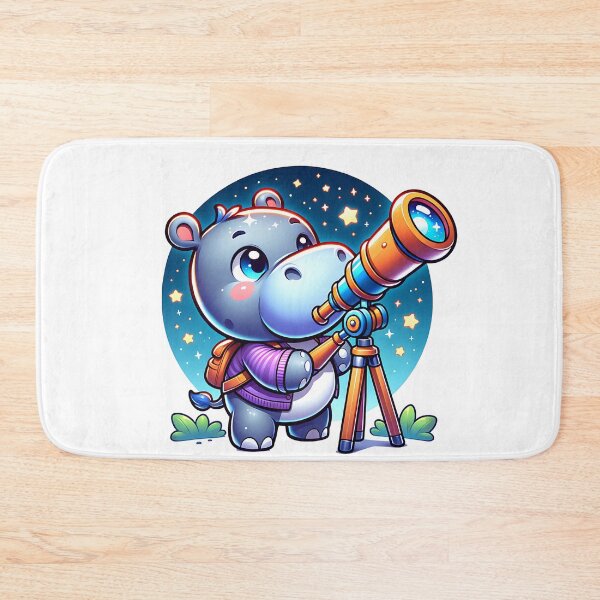Item preview, Stargazing Hippo: Exploring the Night Sky designed and sold by 0penvimark.