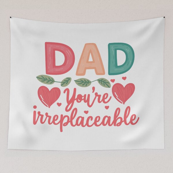 Item preview, Irreplaceable Dad: Father's Day Sentimental Colorful Typography Design designed and sold by HahaHandlesHub.