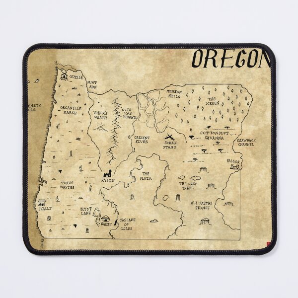 Item preview, Oregon as a fantasy map designed and sold by aldayuan.