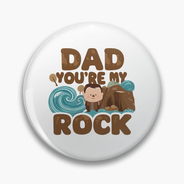 Item preview, Steadfast Dad: Father's Day Rock-Themed Cute Illustration designed and sold by HahaHandlesHub.